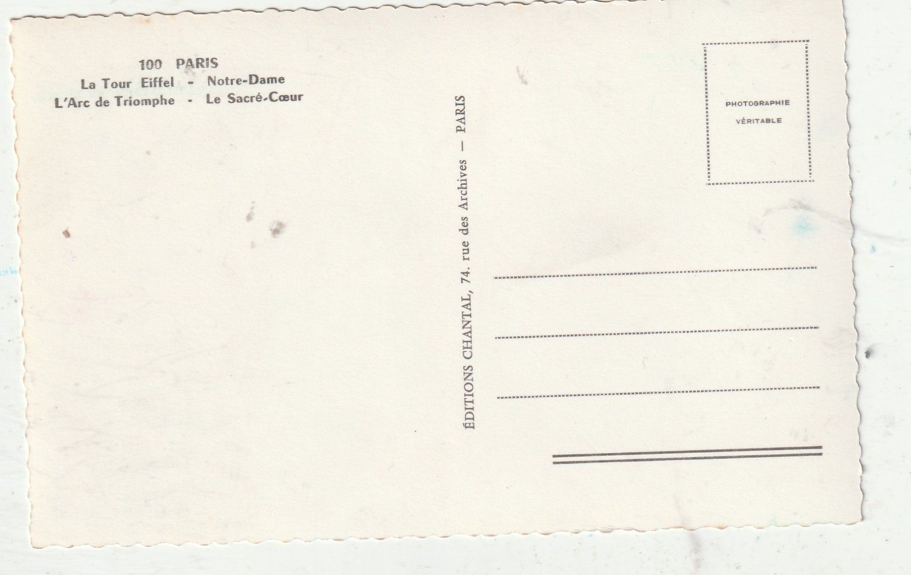 Cartoline postali: Paris – Usato da Lumbrein venduto da made02 1