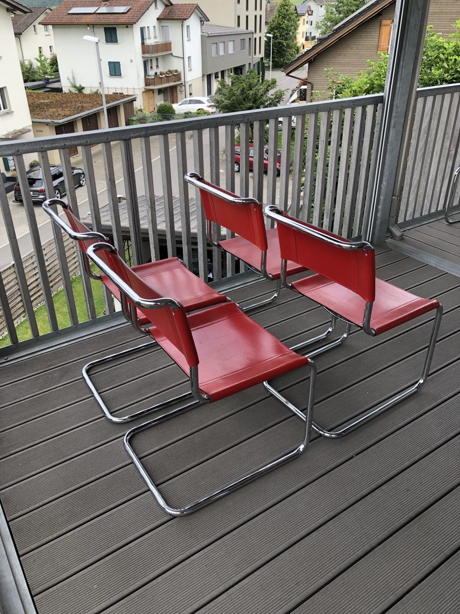 Sedie: Mobilia Italia Leder Freischwinger Rot – Usato da Fribourg venduto da ann_l9b7