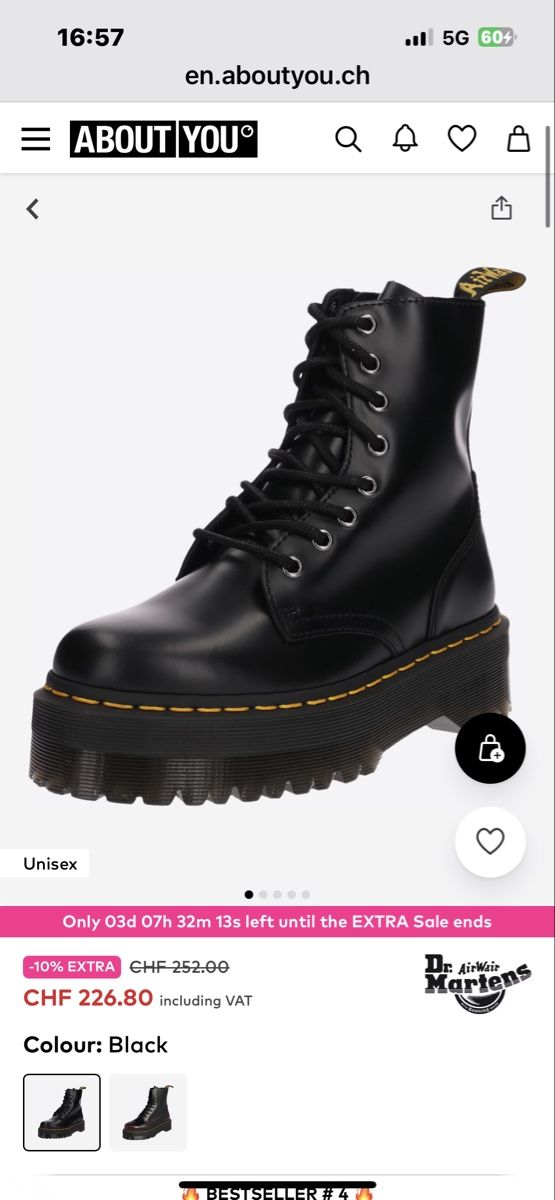 Dr. Martens Scarpe da donna: Dr. Martens Jadon Platform Boots – Usato da brent venduto da fukusapes 6