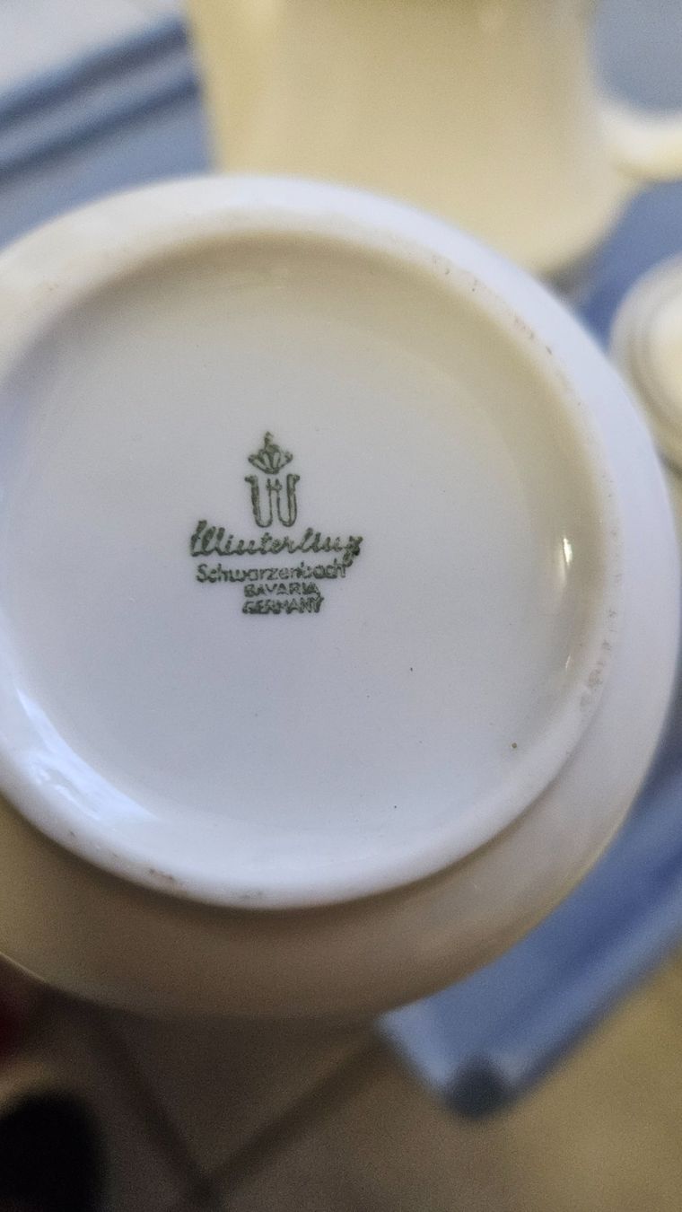 Winterling Geschirrsets: Servizio da tè Winterling Bavaria, bianco/argento – Gebraucht aus Melano von H-Sara 1