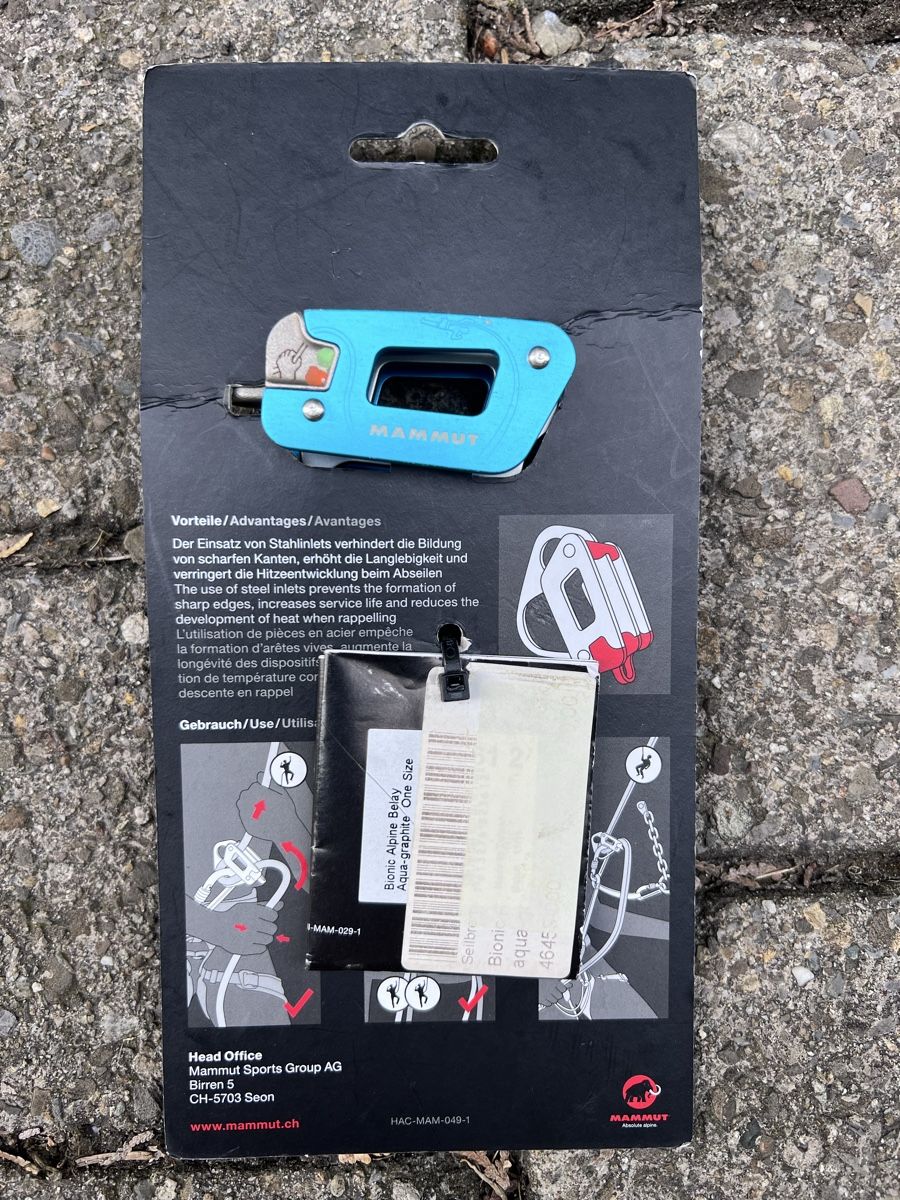 Kletterwände & Klettergriffe: Sicherheitsgerät Mammut Bionic Alpine Belay – Neu und originalverpackt aus Winterthur von Ira_Kolumb 2