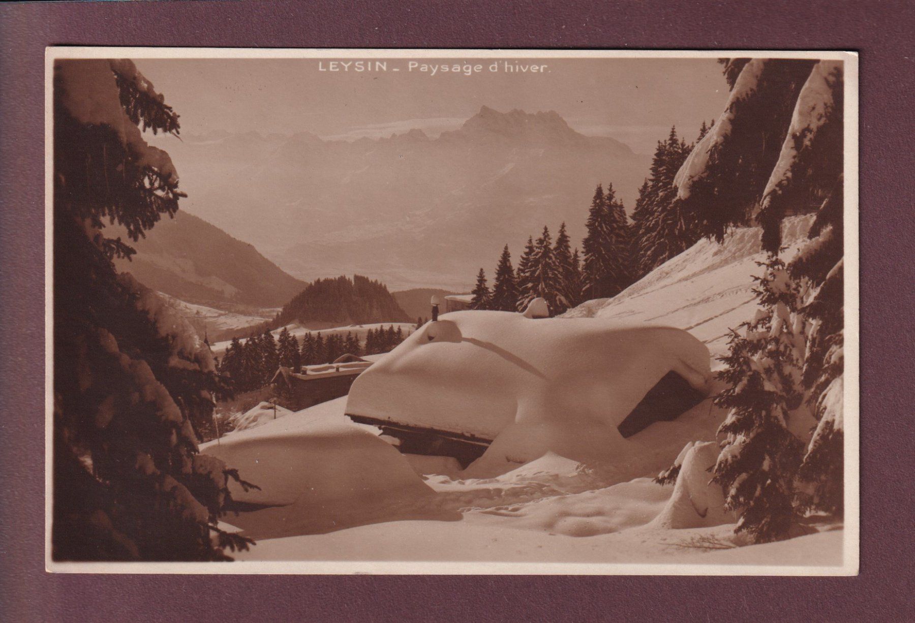 Cartoline postali: LEYSIN - Paysage d'hiver - 1924 – Usato da Pully venduto da nicecards