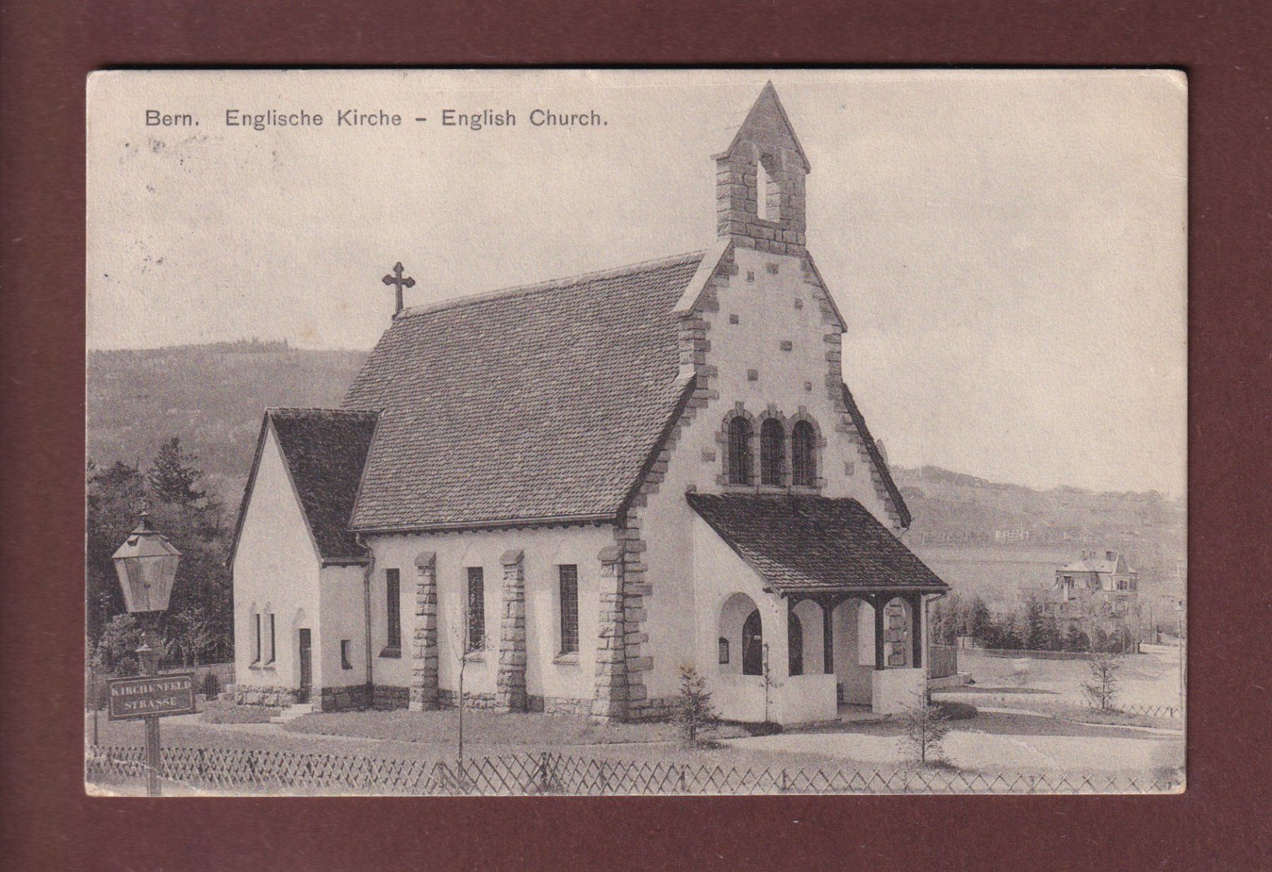 Cartoline postali: BERN - Englische Kirche - 1912 – Usato da Pully venduto da nicecards