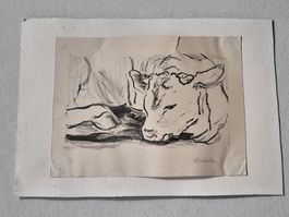 Litho Victor Surbek " Kälbchen "