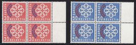 1959 kompl. Satz Europ.Konferenz 4er-Bl. ⊞  349-350 postf.**