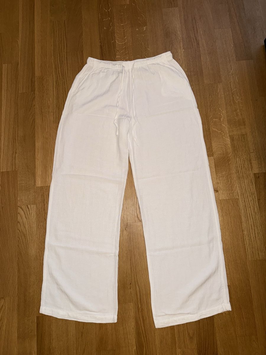 Pantaloni: Leinenhose weiss Grösse M – Usato da Mörschwil venduto da Seegurke18