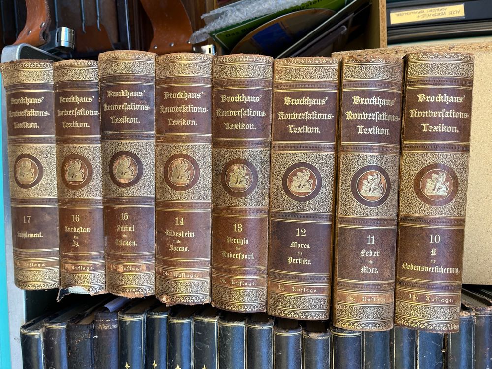 Livres: brockhaus konversations lexikon, 1894, 16 bände+1, lithos – D'occasion à Emmenmatt par flyrecords 3