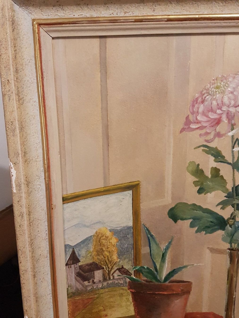 Dipinti: Ölgemälde Stillleben "Chrysanthemen" - signiert M. Berner – Usato da Glattbrugg venduto da casabelavista 3