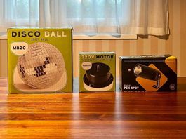 Set disco (boule à facette et moteur). Neuf