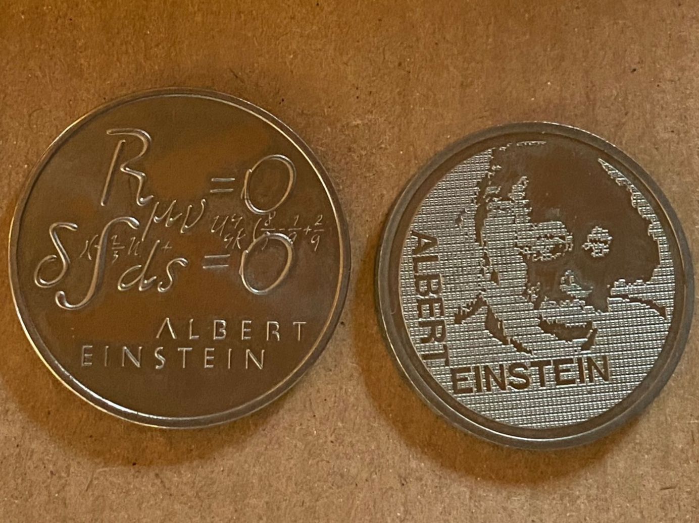 Tutti le monete: 2 Sonder-Fünfliber 1979 Albert Einstein Formel und Kopf – Usato da Rosshäusern venduto da Reb_87sr