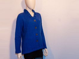 Possum Damen Jacke mit Rüschen S blau