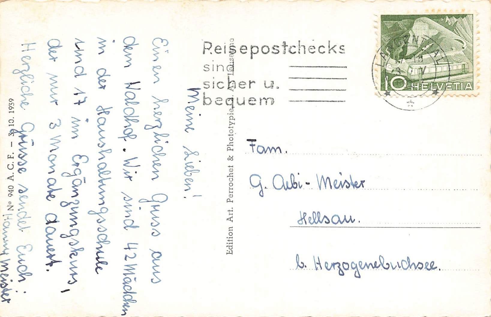 Cartoline postali: Langental landwirtschaftschule – Usato da Biasca venduto da Blenio71 1