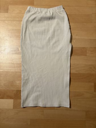 Beige long skirt, cotton, size XS/S