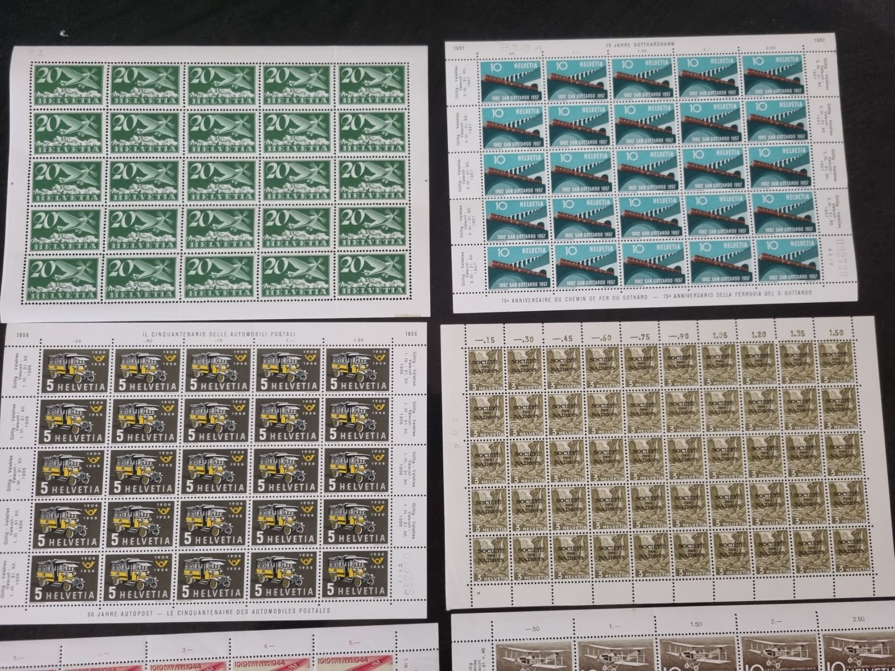 Tutti i francobolli: Lot mit 8 verschiedenen Originalbogen  - postfrisch ** – Usato da Gümligen venduto da Geniusbuy 1