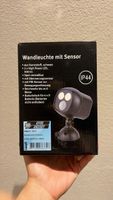 Wandleuchte mit Sensor, Schwarz - Aussenbeleuchtung Neu OVP