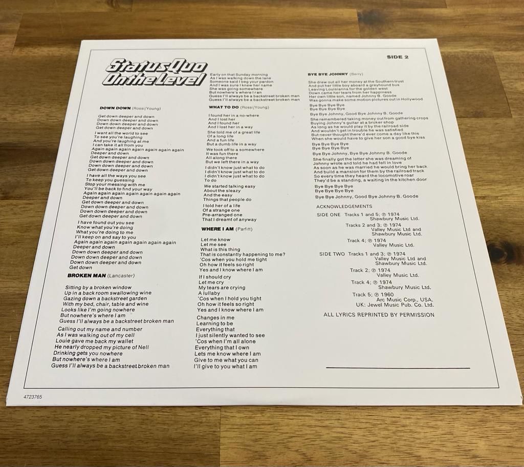 Dischi in vinile: NEU ! STATUS QUO ON THE LEVEL 1975 – Nuovo (secondo la descrizione) da Belp venduto da B7L0 3