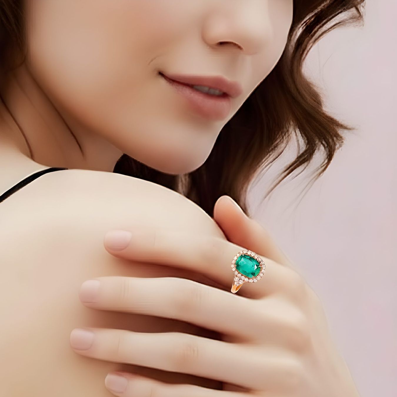 Anelli: Smaragd-Ring 14k Roségold 1,74ct – Nuovo e nell'imballaggio originale da Illnau venduto da Juwelier_Mahler_GmbH 1