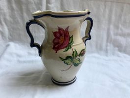 Handgefertigte Vase mit Blumenmotiv (Vintage)
