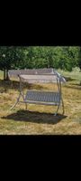 Gartenschaukel mit Dach hellgrau Hollywoodschaukel