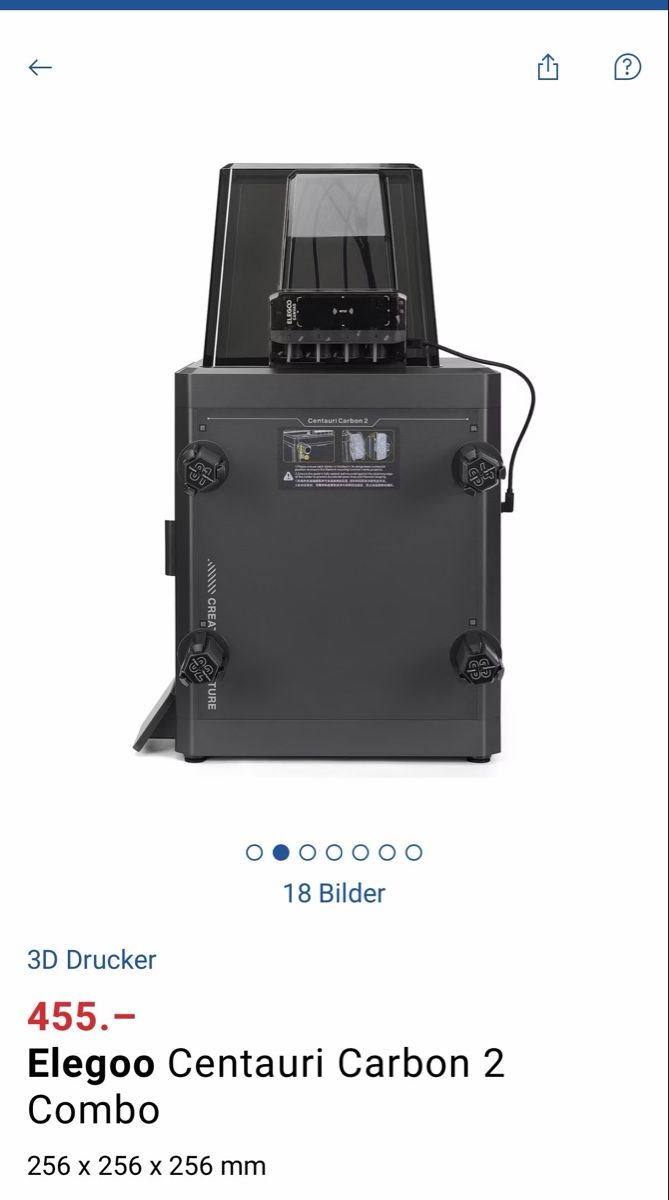 Elegoo Imprimante 3D: 3D Drucker Elegoo Centauri Carbon 2 Combo 256x256x256mm – Neuf (Voir description) à Heimberg par cmfr84 2