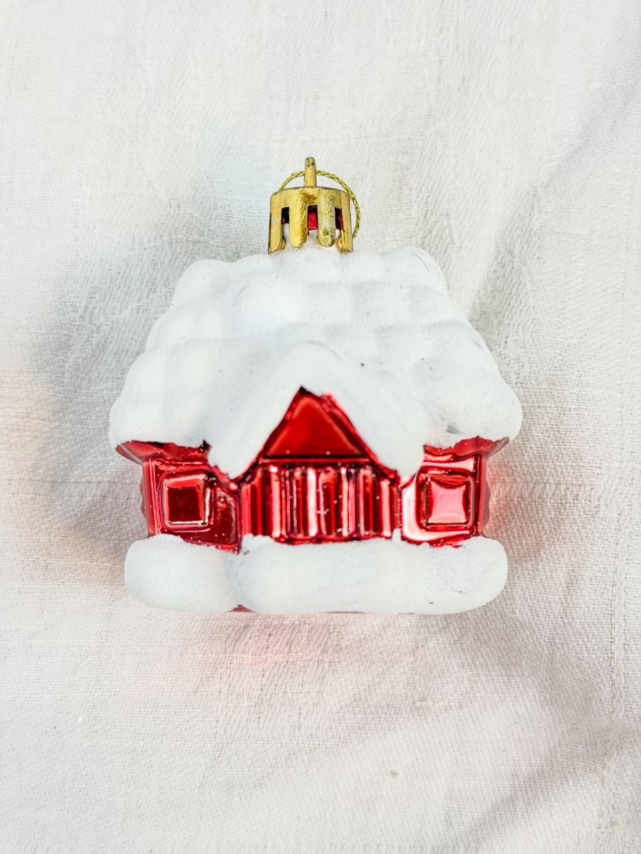 Tutte le decorazioni: Weihnachtsschmuck: Rotes Häuschen mit Schnee – Nuovo (secondo la descrizione) da Galmiz venduto da Wichtel25