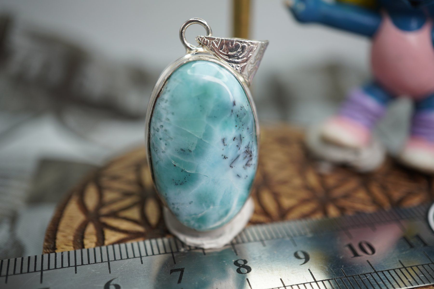 Minerali & Pietre curative: Larimar    Top Anhänger     eingefasst  TOPSTONE – Nuovo e nell'imballaggio originale da Eschenbach SG venduto da topstone 2