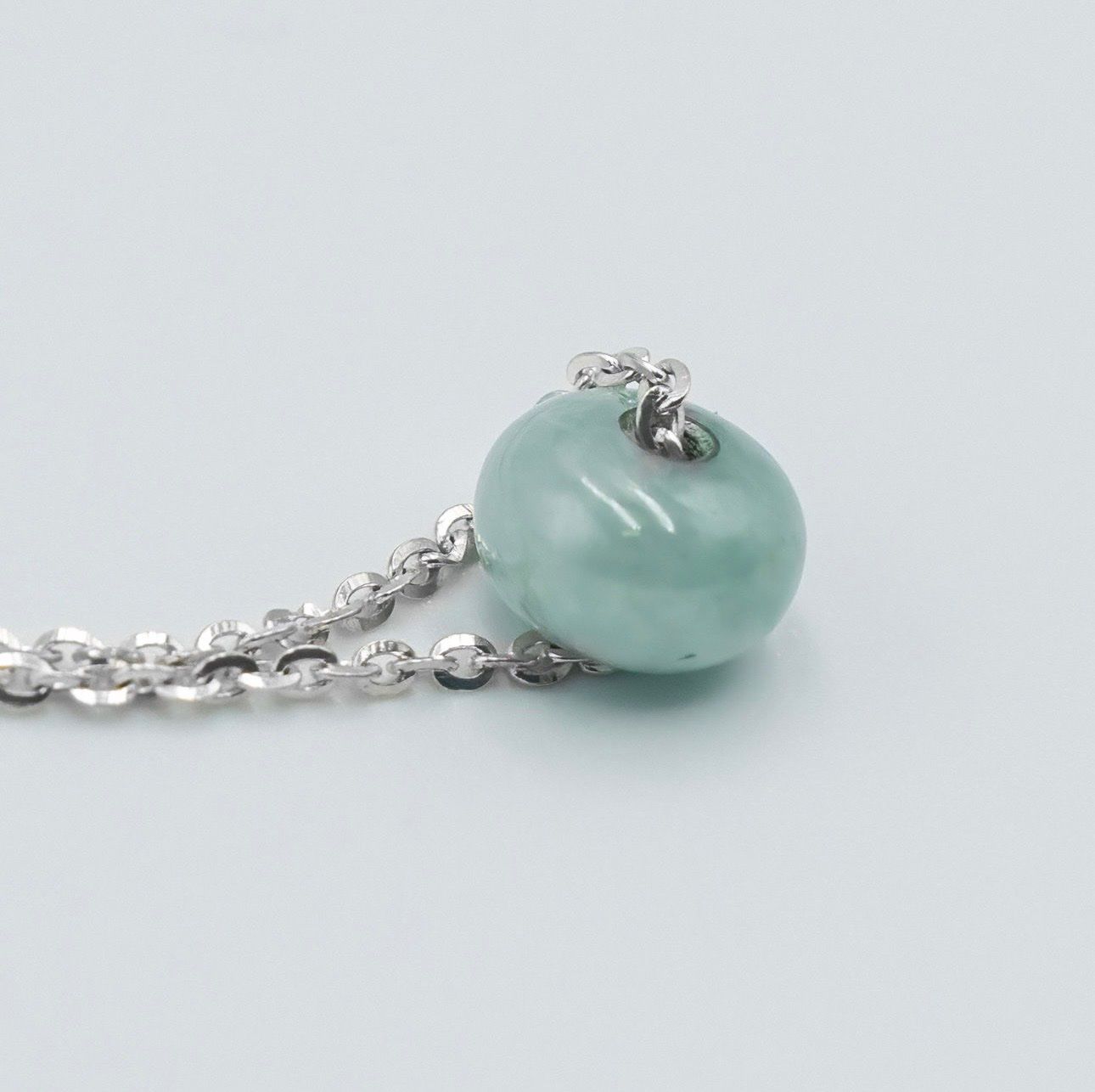 Catenine: Silberkette mit Jade – Nuovo e nell'imballaggio originale da Ruggell venduto da JadeShop 2