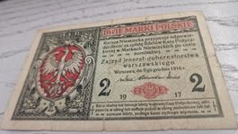Banknote 2 Marki Polskie Generalgouvernement Warschau 1916