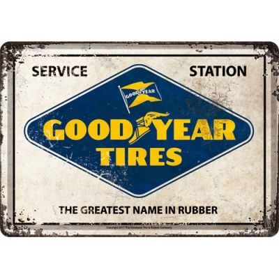 Goodyear Schilder: Blechschildkarte 3D-GOODYEAR TIRES – Neu und originalverpackt aus Rupperswil von big-one-sale