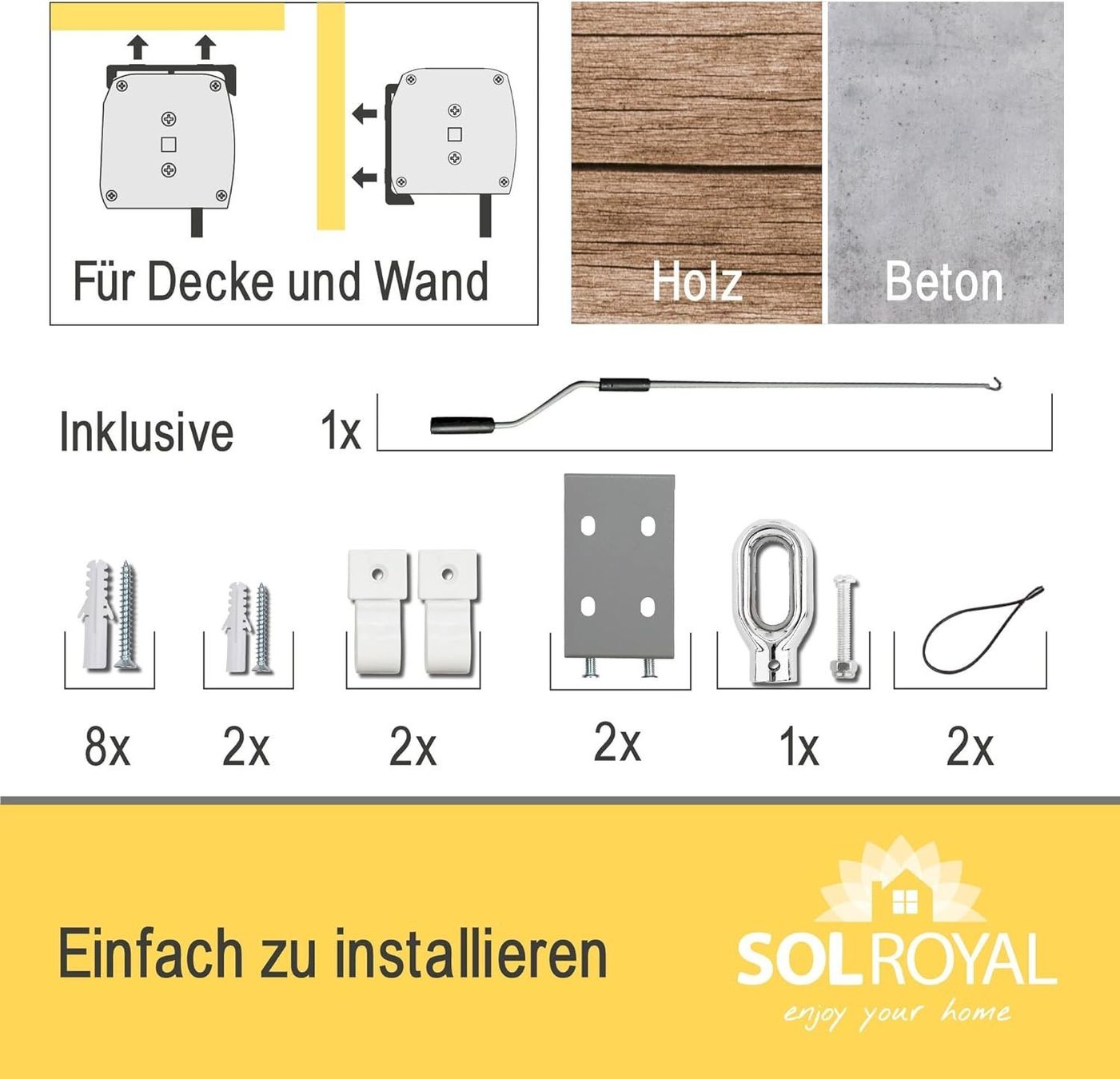 Tende da sole: Aussen-Senkrechtmarkise 180x250 beige – Nuovo e nell'imballaggio originale da Bottighofen venduto da zaap 6