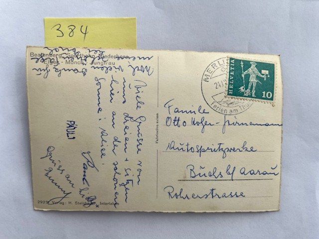 Cartoline postali: Alte Ansichtskarte Seilbahn Beatenberg Thunersee – Usato da Niederwil AG venduto da dahu75 1