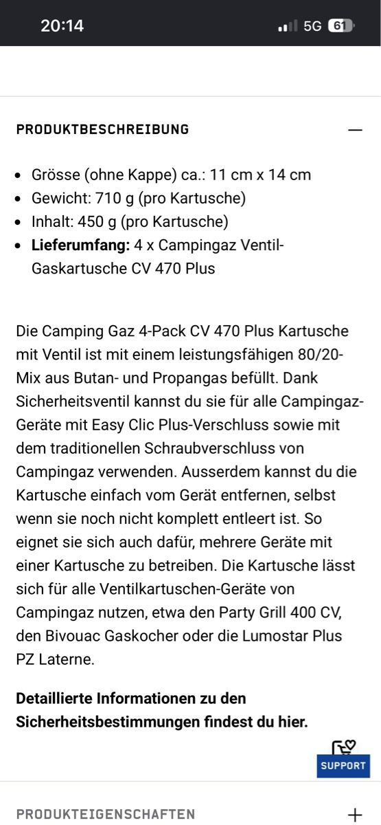 Campingaz Gas-Geräte & -Technik: Gas Kartuschen 4 Stk. – Neu (gemäss Beschreibung) aus Baar von Himmelarsch78 1