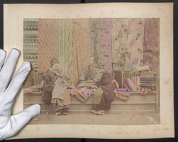 Fotografie japanische Tuchhändler mit S