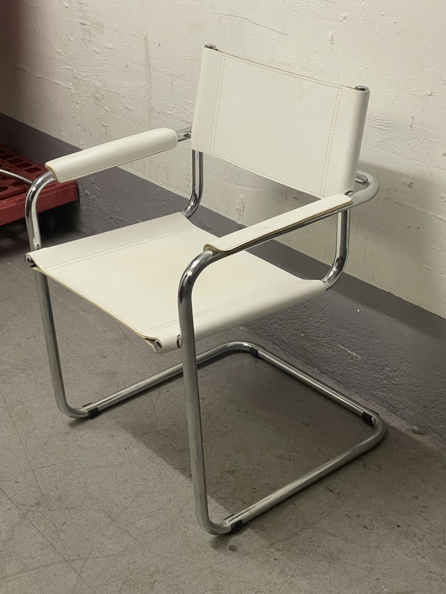 Stühle: Vintage freischwingerstuhl weiss – Gebraucht aus Zürich von Vintage-1993 2