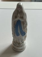 Madonnenfigur Keramik weiss/blau/gold gemarkt (I27)