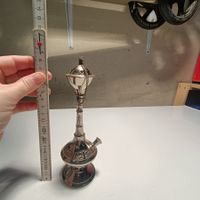 orientalische Shisha, Wasserpfeife aus Metall, 17cm