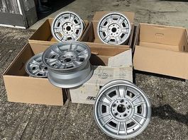 5 originale Fiat Dino Cromodora Magnesium Felgen +4 Deckel