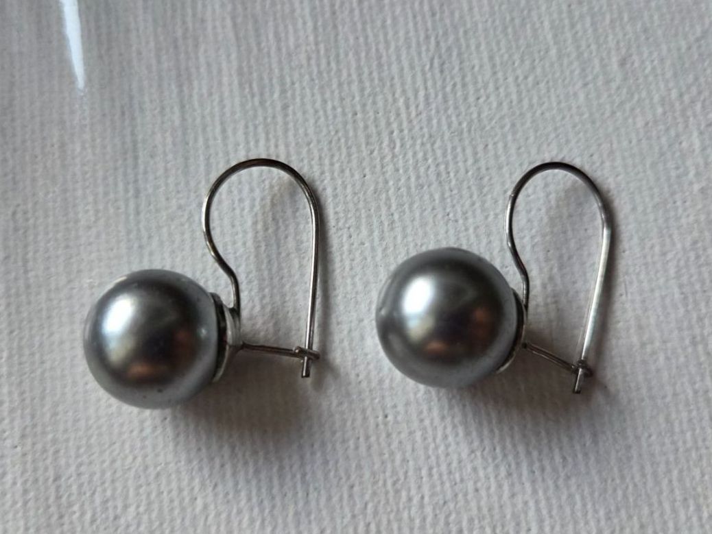 Orecchini pendenti & Orecchini a lobo: Ohrringe Ohrhänger Modeschmuck Perlen Style grau – Usato da Weggis venduto da Leeclipse 1