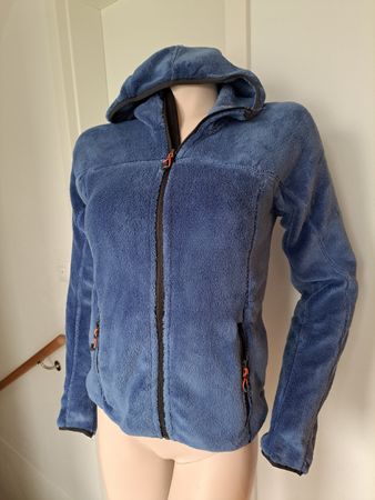 CMP kuschelige Kapuzenjacke S 36 176 blau, ungetragen