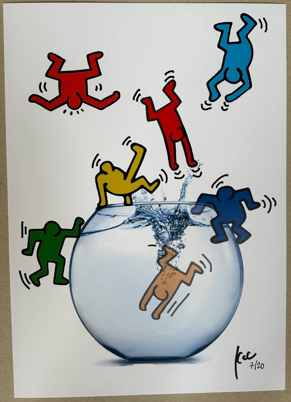 KeC: Keith Haring Boys have a Pool Party signiert 7/20 (Neu (gemäss