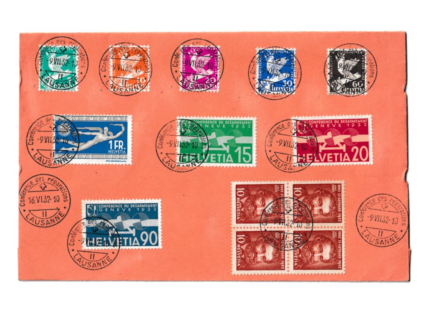 Buste & buste per spedizione: 1x Brief - CH - 1932 – Usato da Rüti ZH venduto da jpee