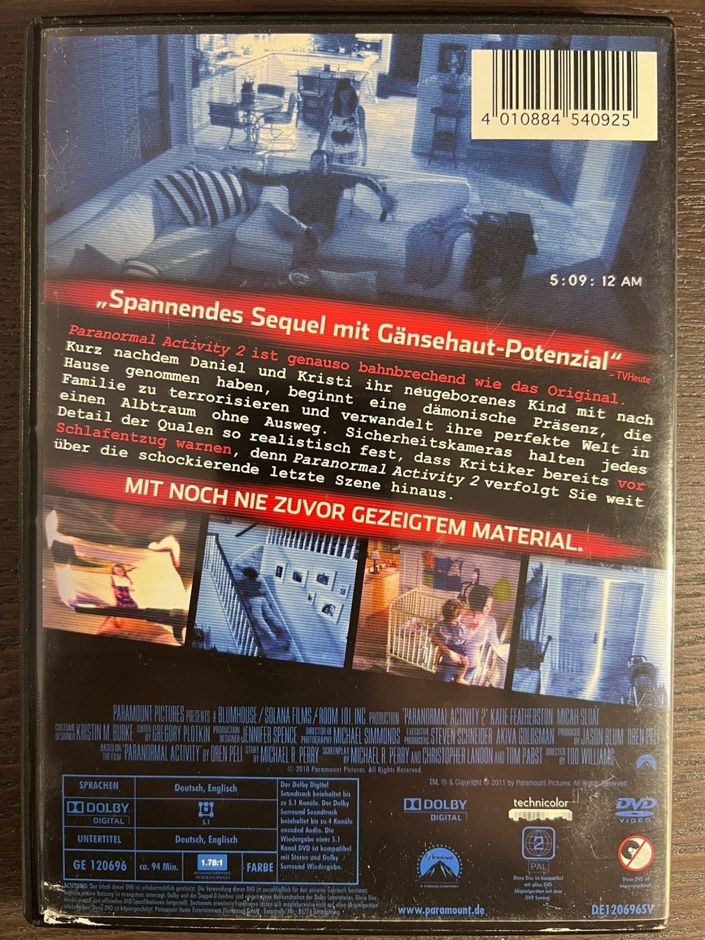 Tutti i DVDs: Paranormal Activity 2 – Usato da Zürich venduto da FilmFreunde 1