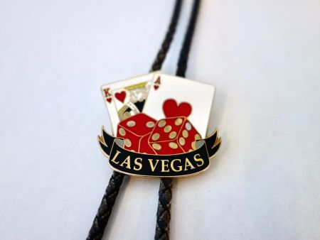 Bolo Tie Western Krawatte Las Vegas Spielkarten Würfel Poker