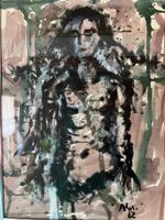 Expressives Werk aus dem Jahr 1982, signiert „Alex“