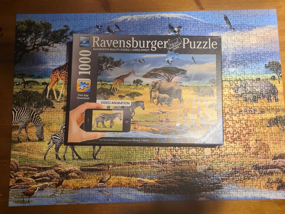 Ravensburger Puzzle 1000 Teile Tiere Afrikas (Gebraucht) in Oberhünigen ...