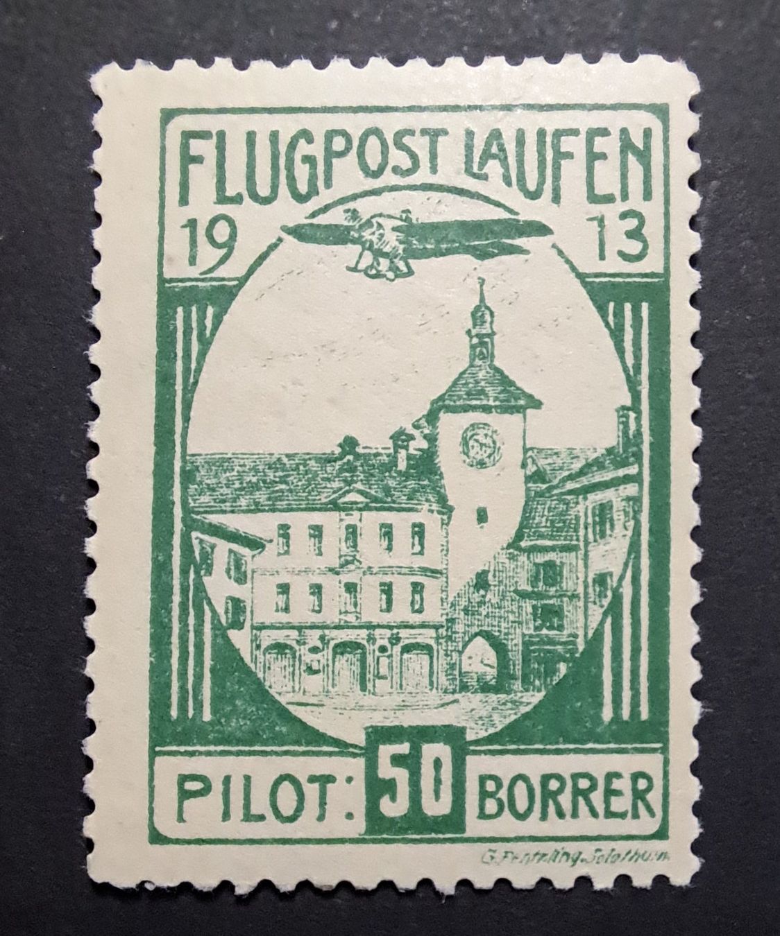 Tutti i francobolli: Flugpost Vorläufer Laufen VII postfrisch – Usato da Unterägeri venduto da PhilatelieStudiger