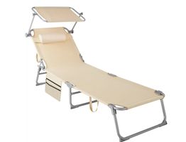 Sonnenliege Chloé  klappbar stufenlos beige