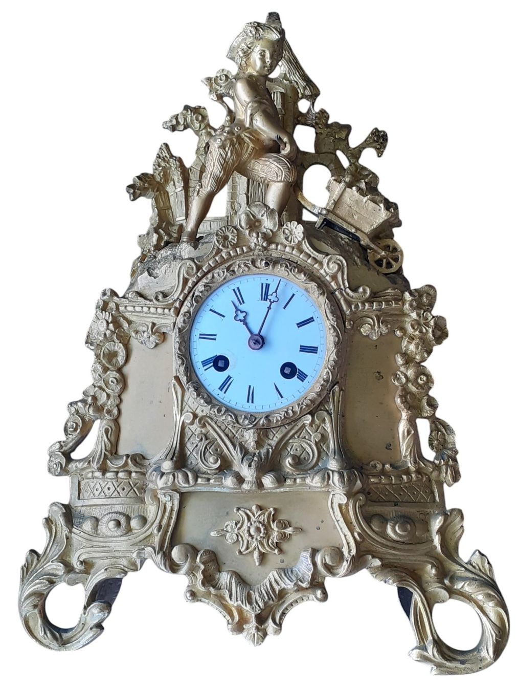 Orologi da terra & Orologi da parete: Kaminuhr Bronze feuervergoldet – Usato da Mörschwil venduto da antiksalon21