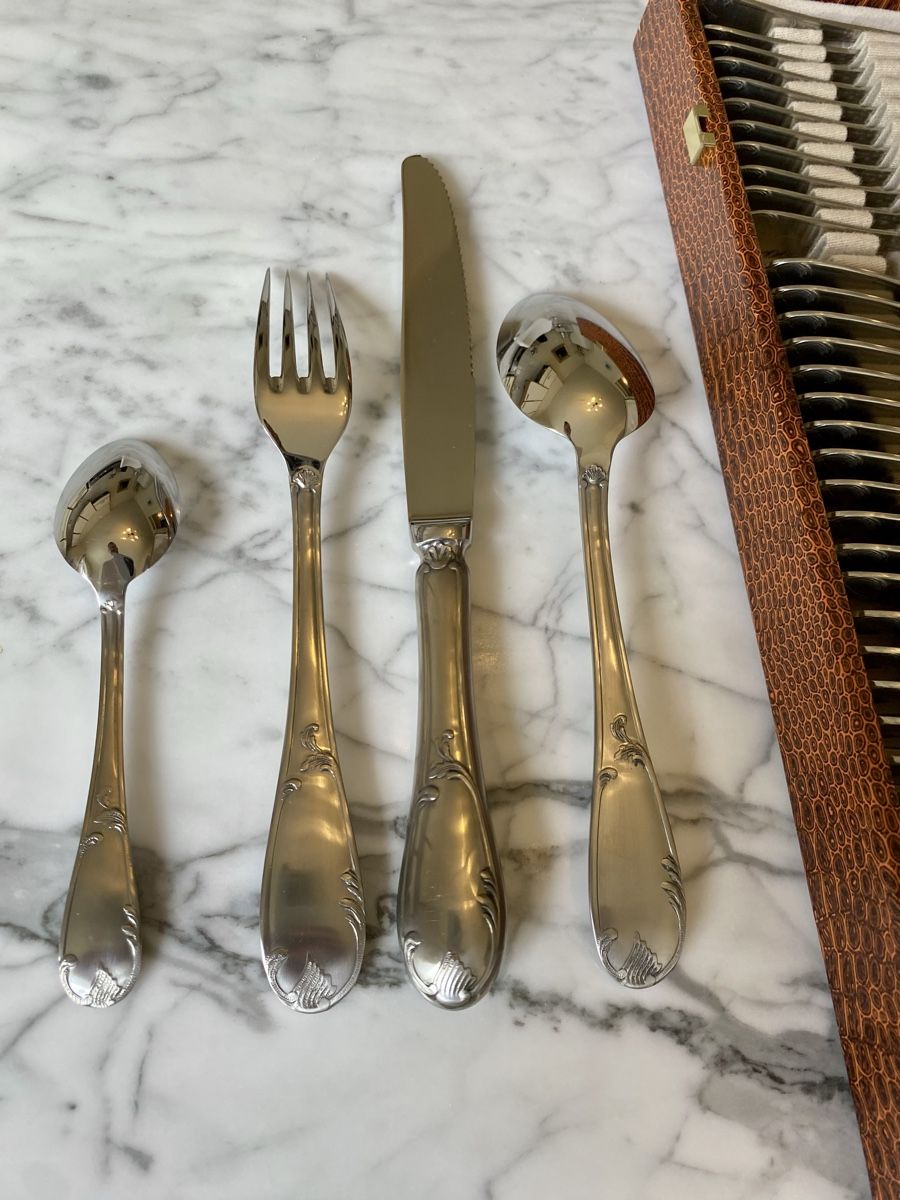 Set di posate: Ménagère en Inox complète – Nuovo e nell'imballaggio originale da Genève venduto da Oscar-111 5