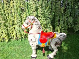 Spielzeug Pferd MOBO England 1940 vintage mechanisch